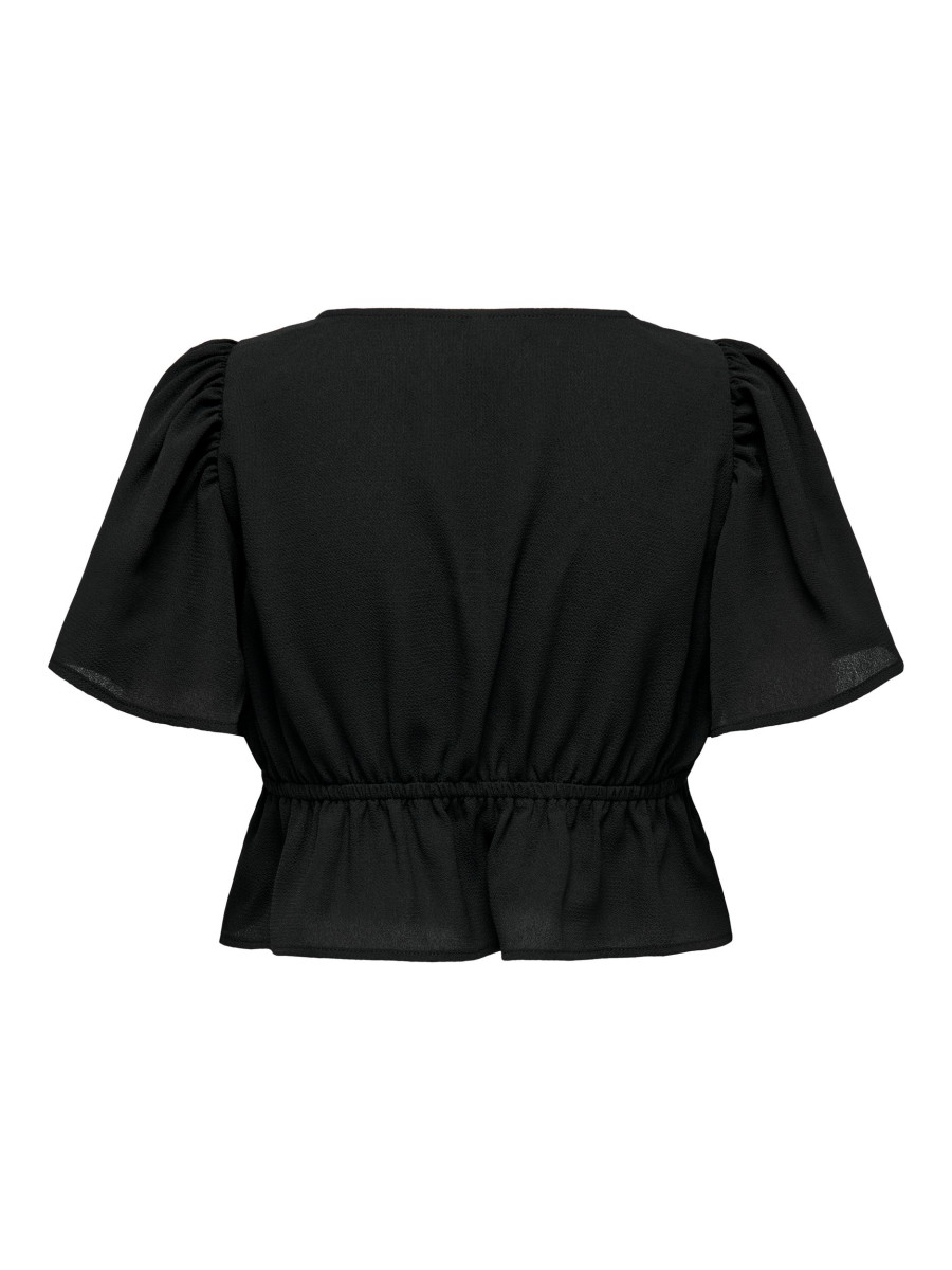 ONLY Damen Top Onlnova Life Elite – Langarm-Bluse Mit V-Ausschnitt, Regular Fit – Einfarbig, Bequem Für Office & Alltag