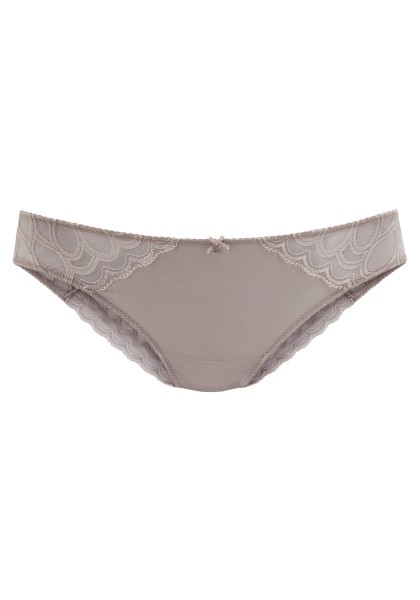 Lascana Damen Tanga „Vittoria“ – Spitzen-Slip Mit Baumwollzwickel & Zierschleife – Bequeme Unterwäsche Aus Microtouch