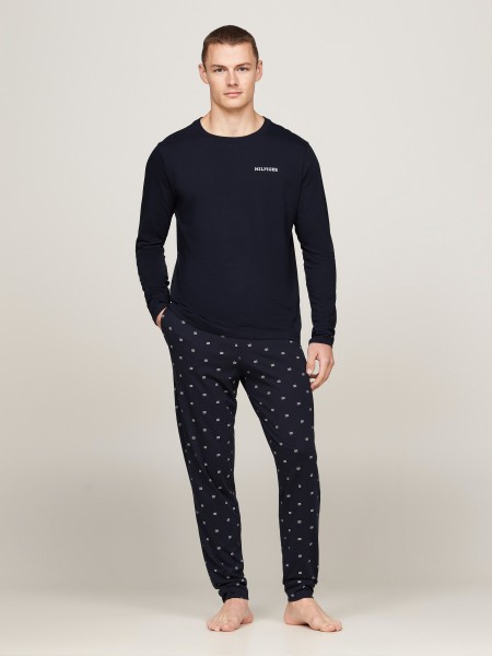 LS JERSEY PJ SET PRINT CUFFED